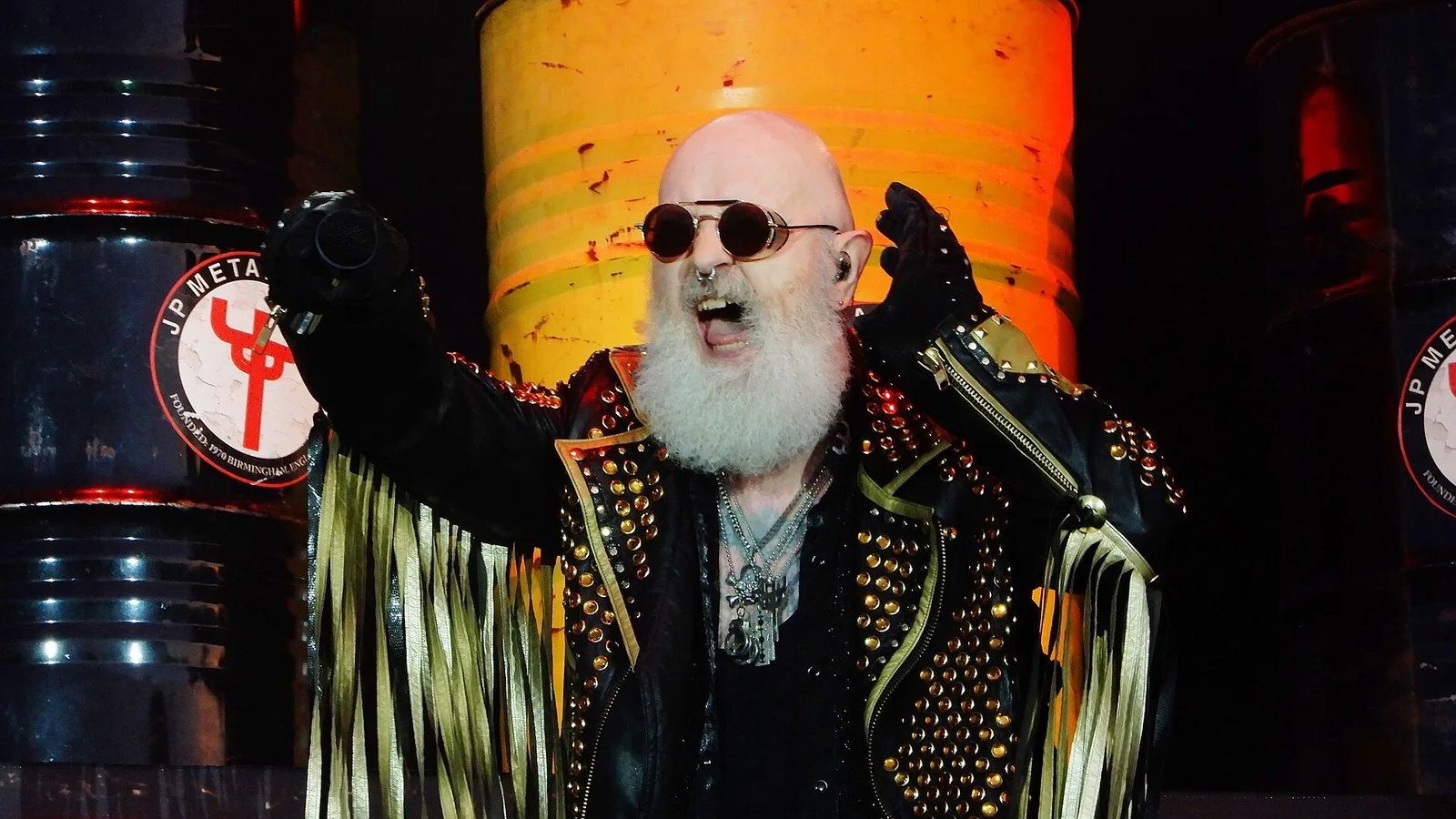 Rob Halford, pevač grupe Judas Priest, tokom nastupa na festivalu Hellfest 2022