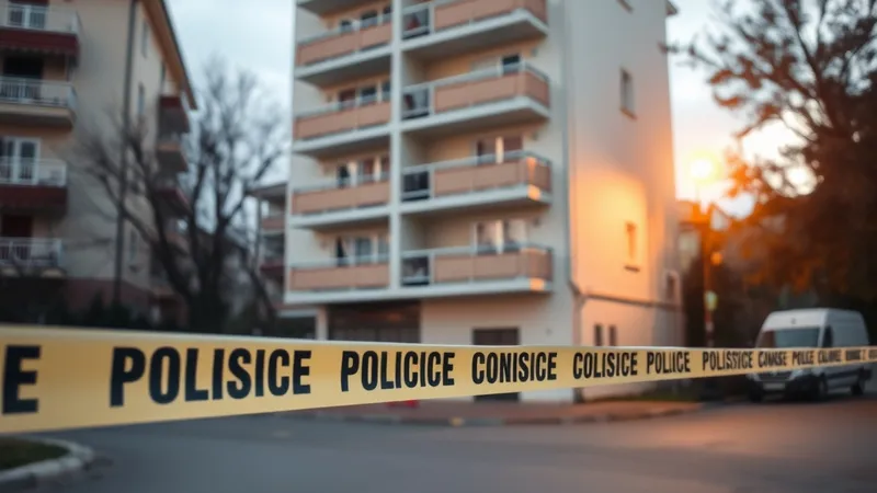 Policia në afërsi të një ndërtese banesash në Novi Sad pas ngjarjes së rëndë