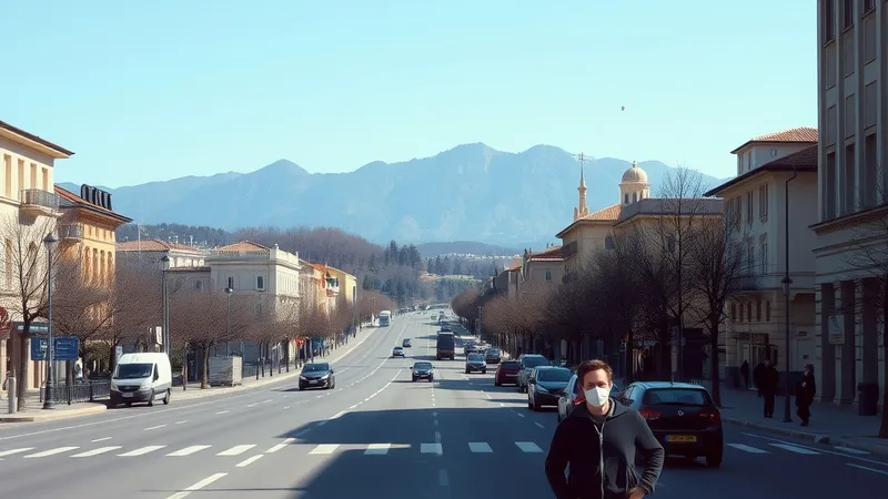 Prazan bulevar u Podgorici tokom mjera ograničenog kretanja