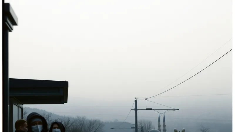 Smog nad Sarajevom u zimsko jutro