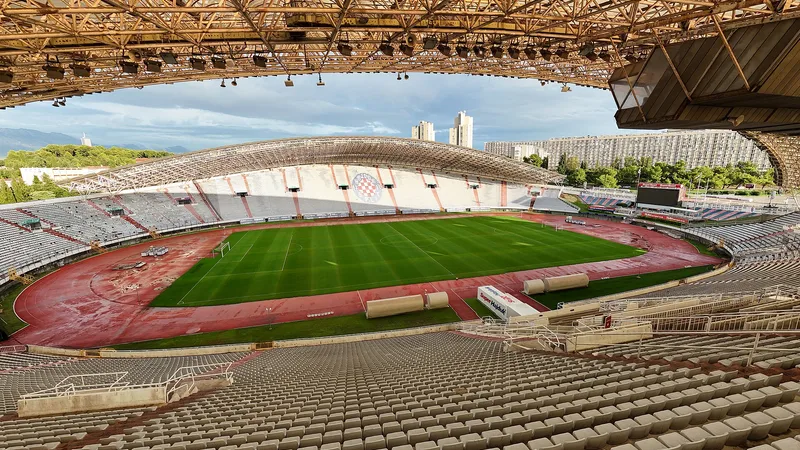 Unutrašnjost stadiona Poljud u Splitu