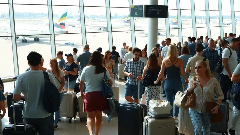 Gužva u terminalu aerodroma u Tirani