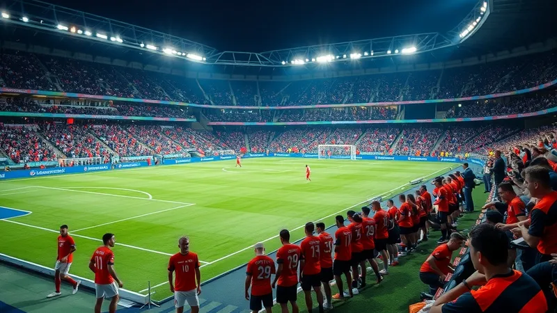 Fudbaleri na terenu stadiona "Rajko Mitić" pred početak utakmice Srbija - Grčka